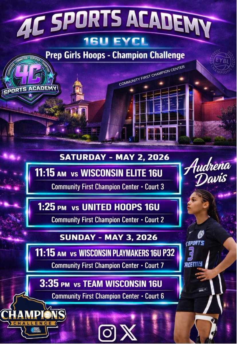Audrena_Davis's tweet photo. Schedule drop ⏰🔥
#PrepGirlsHoops #4CSportsAcademy #EYCL #MidwestHoops #EarnedNotGiven #Exposure https://t.co/7MFe2WUC4j