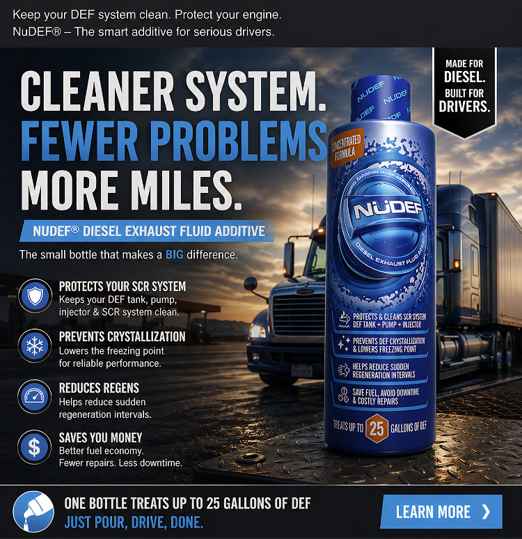 NuDefCo's tweet photo. Keep your DEF system clean, avoid derates, and stay rolling.
NuDEF = fewer problems, more miles. #DieselPower #NoDowntime #TruckerLife #KeepAmericaMoving #HeavyDuty #PerformanceMatters #DEF #Diesel #Truckers #SemiTruck #Industrial #Downtime #SaveYourMoney https://t.co/0qBdWnOYlw