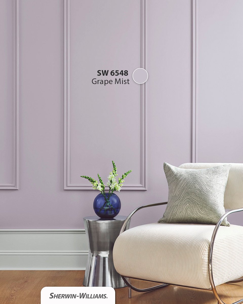 PreguntaSherwin's tweet photo. Un púrpura suave que aporta equilibrio y calma a los espacios.
Un tono pensado para quienes buscan salir de lo neutro, sin perder elegancia.
Sutil, luminoso y versátil, ideal para crear ambientes que invitan a quedarse.
Encuentra este tono en tu tienda Sherwin-Williams cercana. https://t.co/jU1RQFHm9e