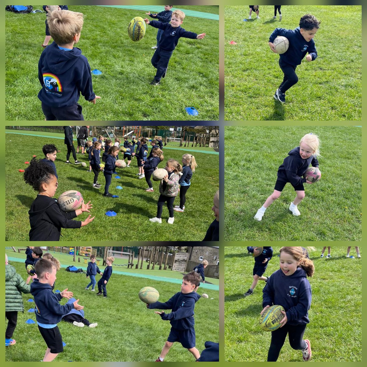 BarkiSchool's tweet image. #eyfs are enjoying the good weather. We've had a go at Tag Rugby - just look at the determination on those faces! #webelieve