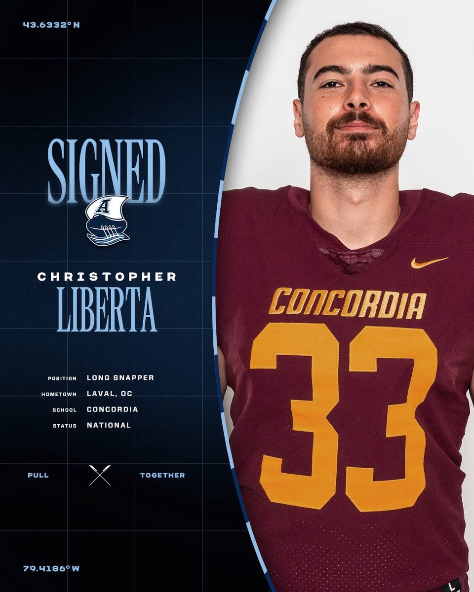 Proplayersagent's tweet image. Congratulations to Christopher Liberta the Toronto Argonauts ✍️ 🇨🇦 LS #PullTogether #TheSix #DoubleBlue #Argos #CFL