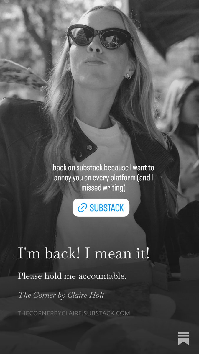 CHoltSource's tweet image. 📷| #BLOG Claire is back on  Substack!
thecornerbyclaire.substack.com/p/im-back-i-me…