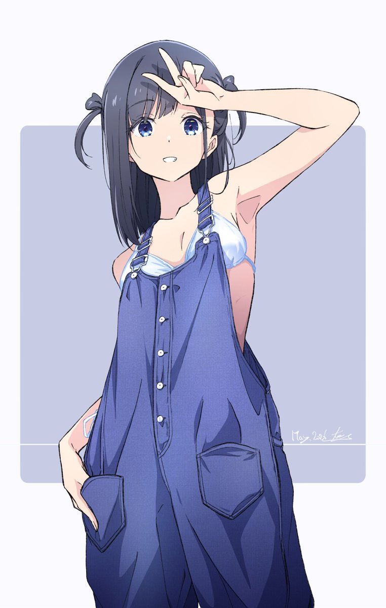 【金曜日の誰でもないガール】
もないちゃん×👖サロペットビキニ部
 #誰でもないガール