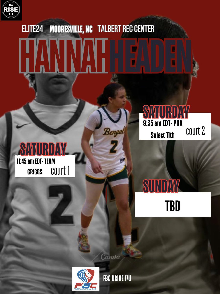 HannahHeaden's tweet photo. This weekends schedule is 🔥! Come check out my team and I!!! #classof2028 #guard https://t.co/McJIF6KlKy