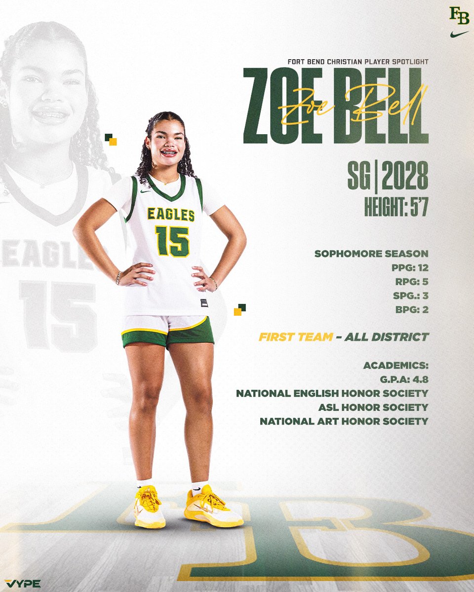 FBCAGBB's tweet photo. 5’7 Shooting Guard, 2028 had a breakout sophomore season.

Follow @ZoeBell28 as she competes on the Nike Circuit this summer with Houston Hoops Nike EYCL 16's https://t.co/6SPHM3Ylhn