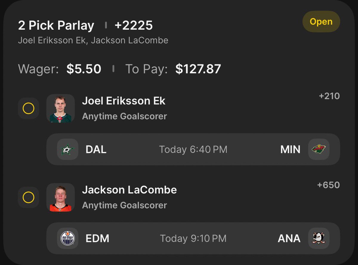 puckpicksolo's tweet photo. Some plays today let’s get some wins!! 🏒🏒 https://t.co/Gq4FFOXnQ8