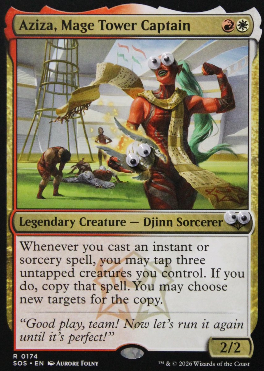 At least 30 laps

#AzizaMageTowerCaptain #mtg #MagicTheGathering #MTGStrixhaven