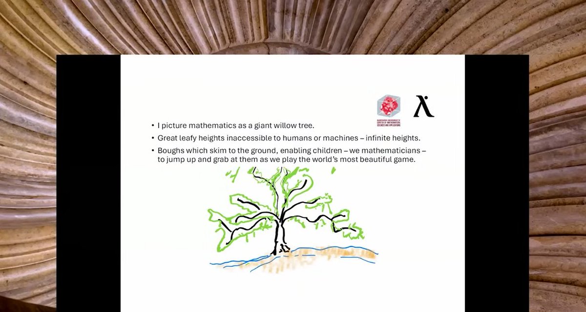 DiracGhost's tweet photo. This talk by Michael Freedman (1986 Field medalist) is one of the better ones that I've seen on AI, mathematics and the possible role of mathematicians in the future, centering the presentation around the Poincare conjecture and mathematical discovery. 

🔗👇 https://t.co/sSrQPD3AG8