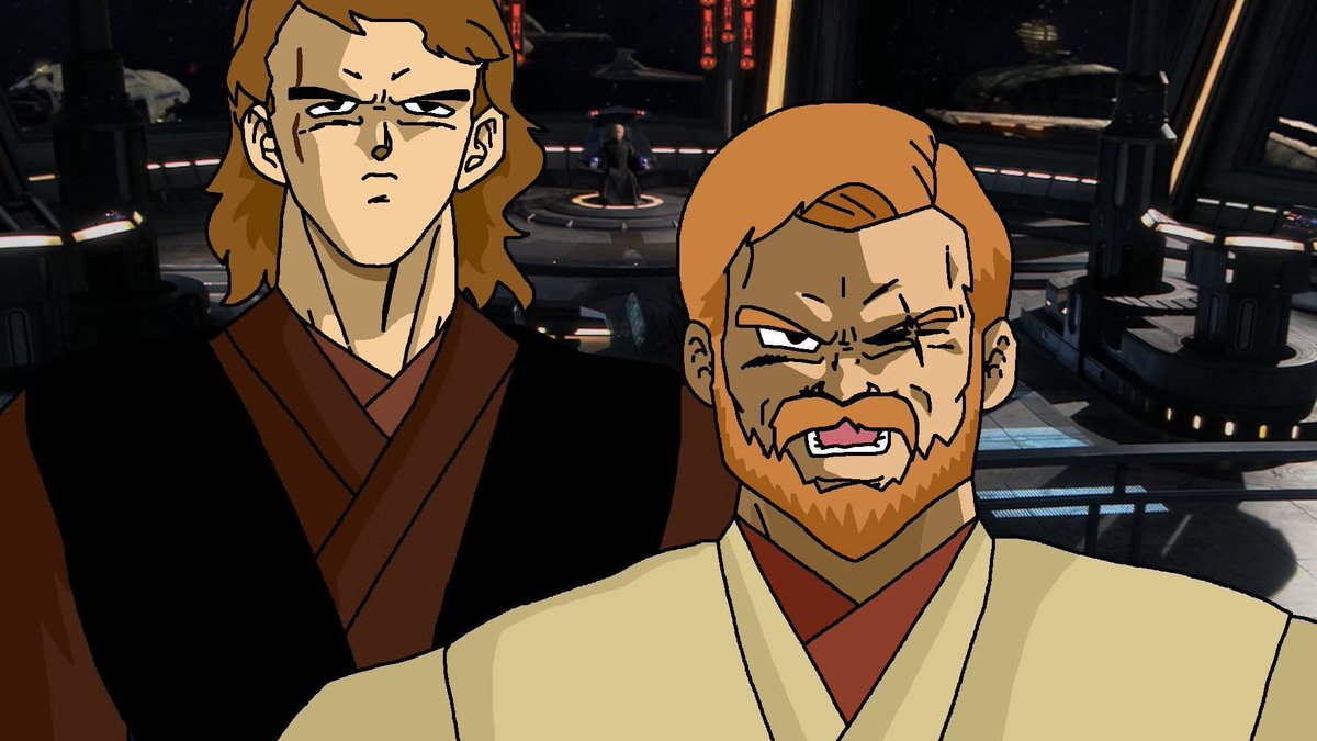 Obi-Wan: Este es mi aprendiz Anakin, el es muy inestable.