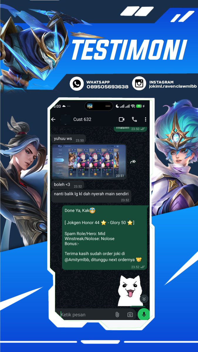 Ravenclawmlbb | Joki ML tweet media