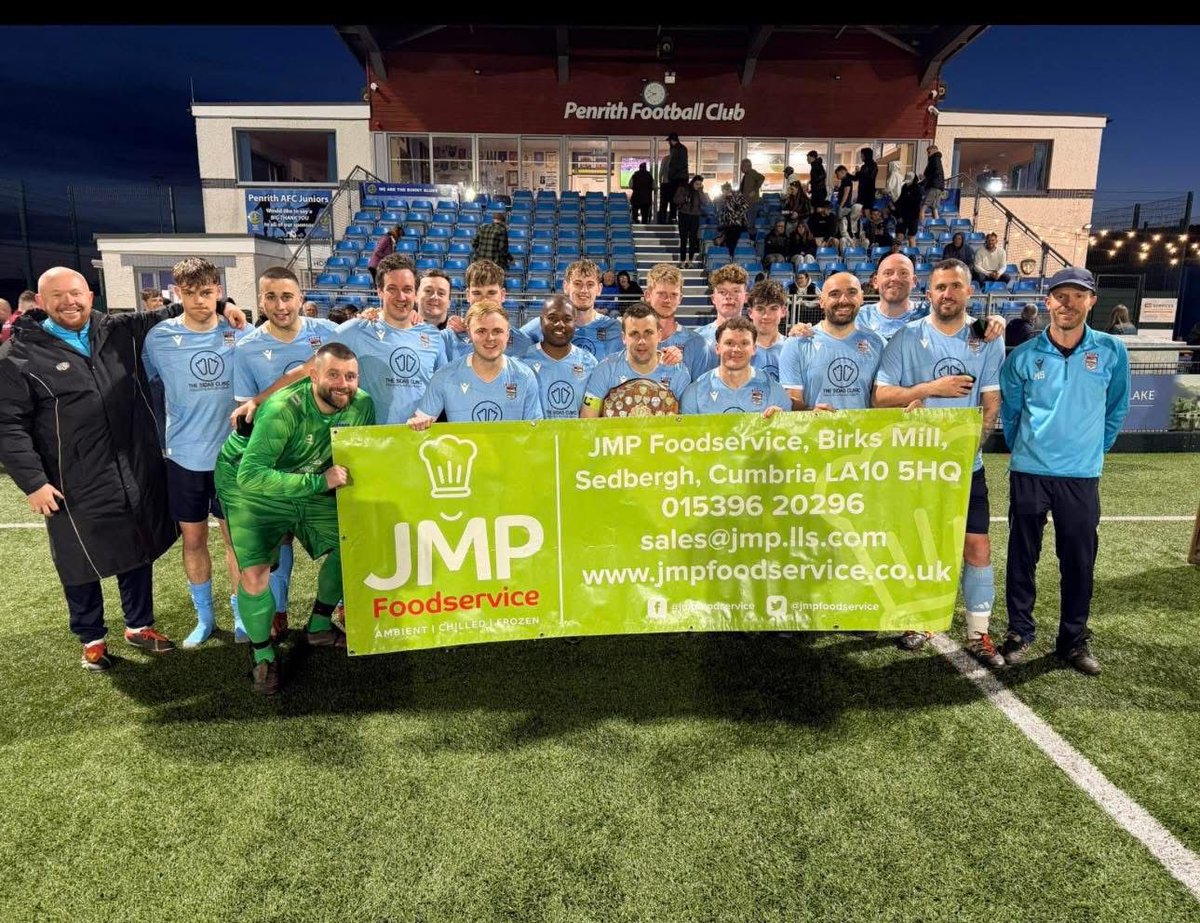 KendalCounty's tweet photo. 🏆🏆

A massive 3-0 in the final. 2 from @Danferg8 &amp; 1 for D. Nowell. 

Managed the game for the most part, every man from GK, defence, midfield and strikers played there part. Absolutely brilliant and more importantly, well deserved.

1st trophy in a while , enjoy it! 💜💙 https://t.co/n6JLYXlmL0
