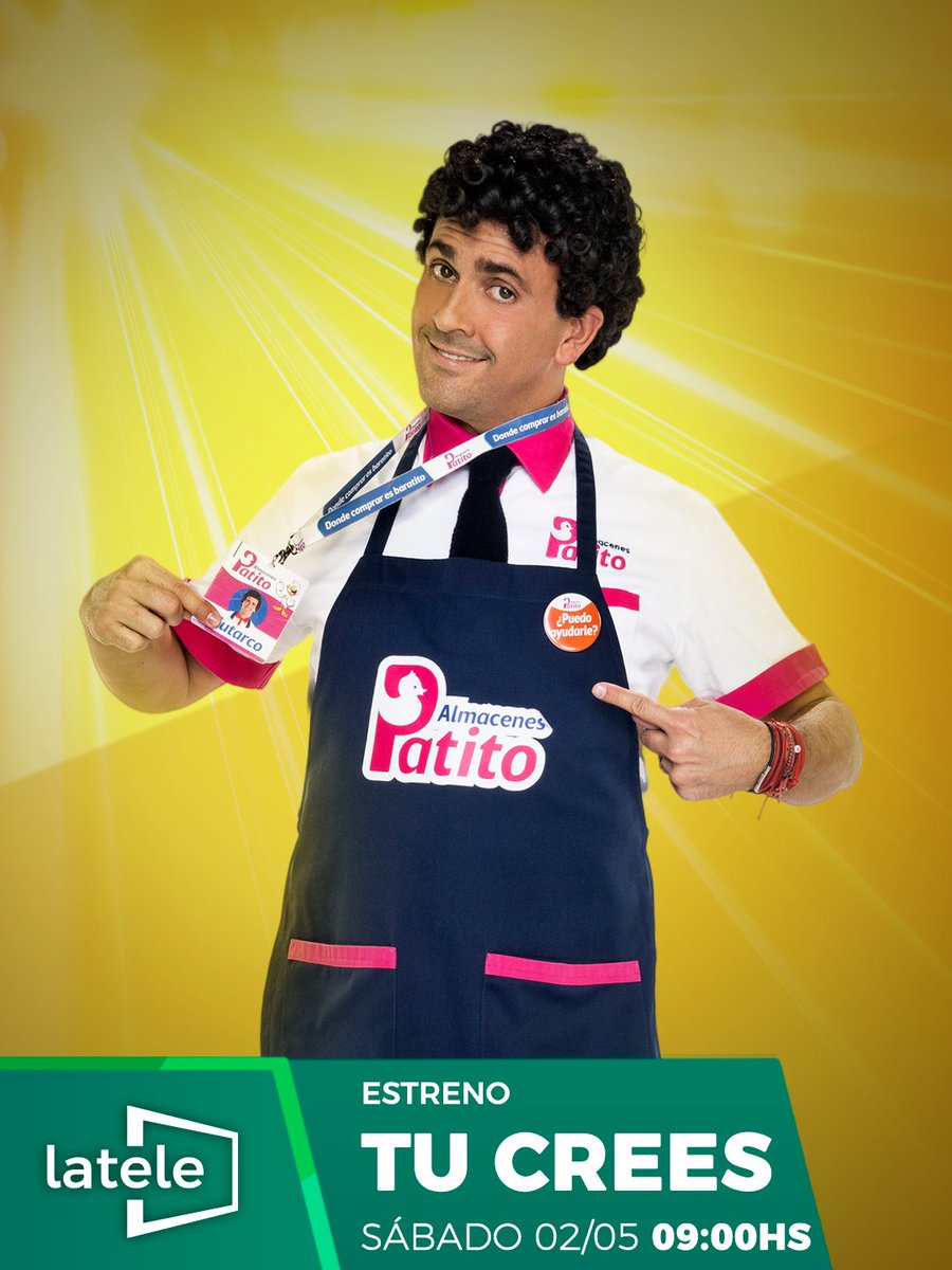 latelePy's tweet image. Plutarco y Gaby vivirán un sinfín de divertidas aventuras para intentar subsistir de forma independiente, pero siempre vinculados a su familia😅
"¿Tú crees?", ESTRENO,sábado 2 de mayo a las 09:00 hs por #lateledetodos💚 28.1 Aire Digital 📡