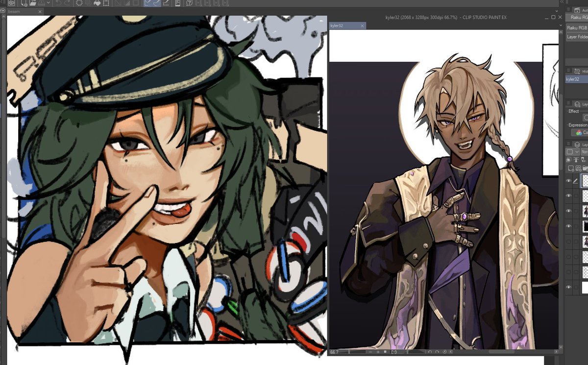 SHIUW0's tweet photo. WIPs, very smug faces https://t.co/DmsQpfgSKx