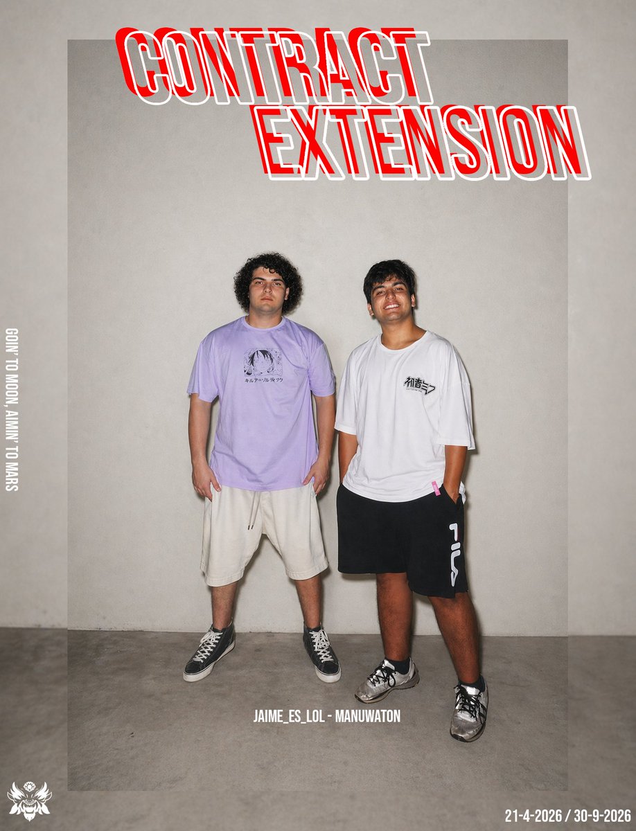 KAOS__LoL's tweet photo. PARAD TODO LO QUE ESTAIS HACIENDO. @Jaime__es__lol y @grdobondiola2 han firmado hasta septiembre 2026 🔥🔥 https://t.co/Wj9l1Ibdn1