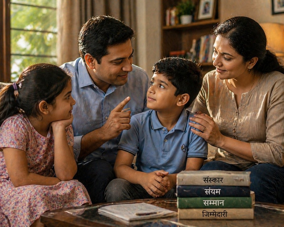 Parvarish में प्यार और अनुशासन का संतुलन बहुत जरूरी है। यदि बच्चों को बचपन से अच्छे Sanskar मिलते हैं, तो वे जीवन में संयम, सम्मान और जिम्मेदारी के साथ आगे बढ़ते हैं। #ParentingTips
