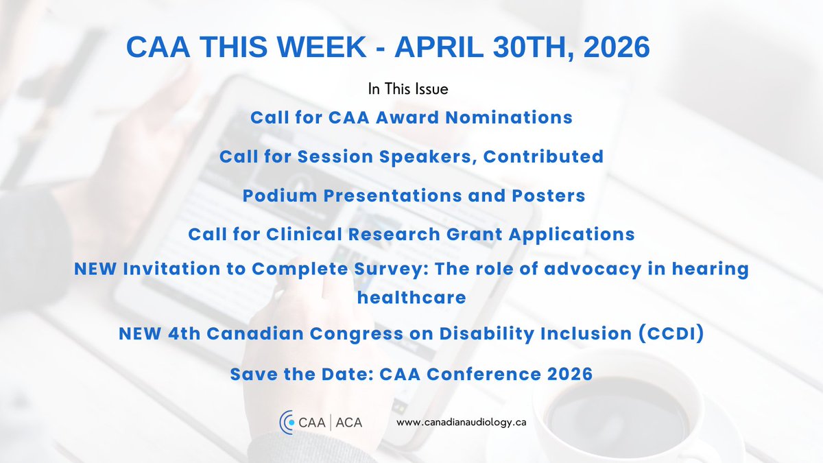 Canadian Academy of Audiology tweet media