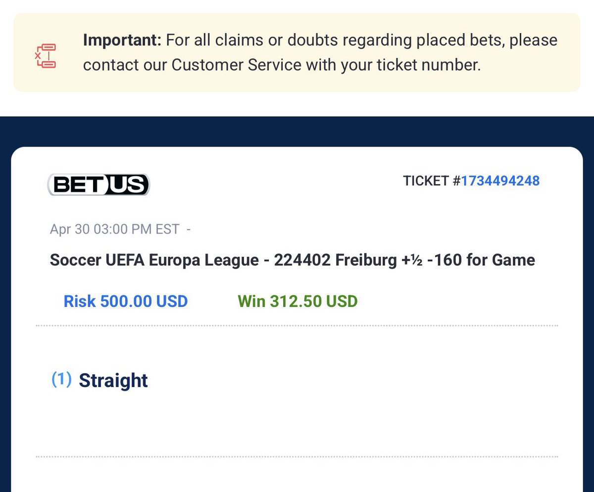 LesliesLocks's tweet photo. I wanna share this early soccer freebie 
with ya’ll #GamblingTwitter 🙂

Freiburg +0.5 -160 

#SoccerBets⚽️ #EuropaLeague🏆
#FreePicks

Let’s cash this wager together ‼️

RT + LIKE if you’re tailing me 👇 https://t.co/CLmpskH6Tu