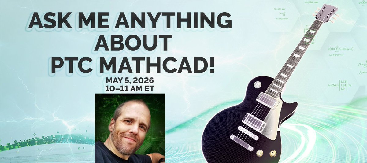 ptc_mathcad's tweet photo. We're holding an Ask Me Anything session on the PTC Community with PTC Mathcad product manager Andrew McGough on May 5, 10 AM to 11 AM Eastern Time. Log in to submit your questions now: https://t.co/PKYDiPfMgs https://t.co/rSh0fvKhzz
