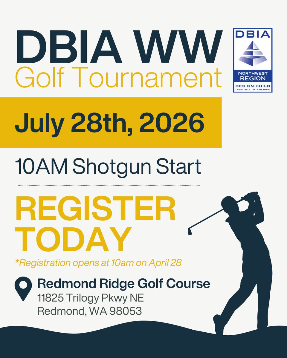 dbianw's tweet photo. ⛳🔥 Registration is open for the DBIA NW Western WA Golf Tournament. Spots go fast.

📅 July 28 | 🕙 10 AM
📍 Redmond Ridge Golf Course

🏌️‍♂️ Golf, networking, and a great day on the course.

🚨 Register now: https://t.co/cjrvcCmQbH

#DBIANW #GolfTournament https://t.co/HXXJcgok66