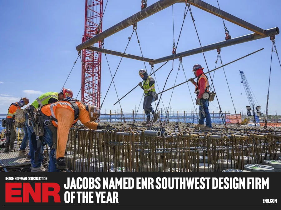 ENRnews's tweet image. 🎉 Jacobs Solutions Inc. has been named ENR Southwest’s Design Firm of the Year—but the story behind the recognition goes beyond a single project or metric.
➡️ Read more: brnw.ch/21x25oj
▪️Image: Hoffman Construction Company 
#construction #engineering