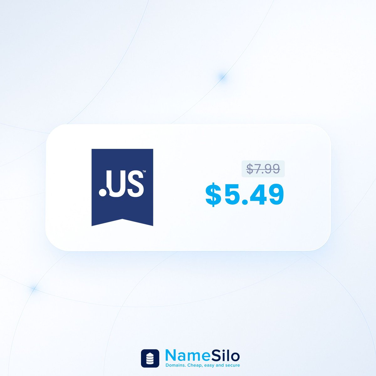 namesilo's tweet image. Represent with .US 🇺🇸

First-year registrations are just $5.49. Establish your American presence with the official domain for local businesses, creators, and citizens.

Claim your home 🔗 buff.ly/uCUoV0H 

#USA #DomainDeals #AmericanMade