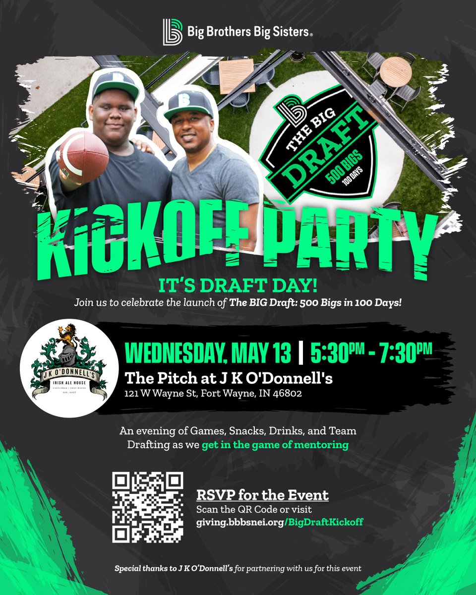 BBBSNEI's tweet photo. 📣Join us on May 13 at The Pitch to celebrate the kickoff of our volunteer recruitment campaign! 
We'll highlight simple, meaningful ways everyone can help BBBS recruit volunteers. RSVP: https://t.co/evtdalFtIT
#BeBig #BBBS https://t.co/JqX6hNDOaR
