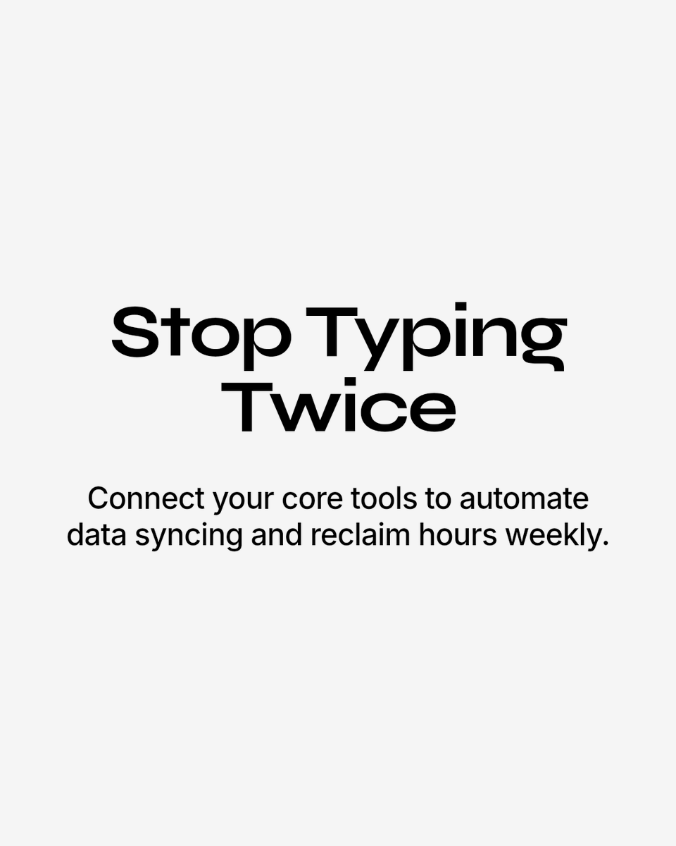 thetechkooks's tweet image. Still typing the same data twice every day? Stop double entry by connecting your core business tools. Automate data sync across CRM, accounting, and sales platforms to remove errors and save hours every week. Let systems talk—so you don't have to. #IT