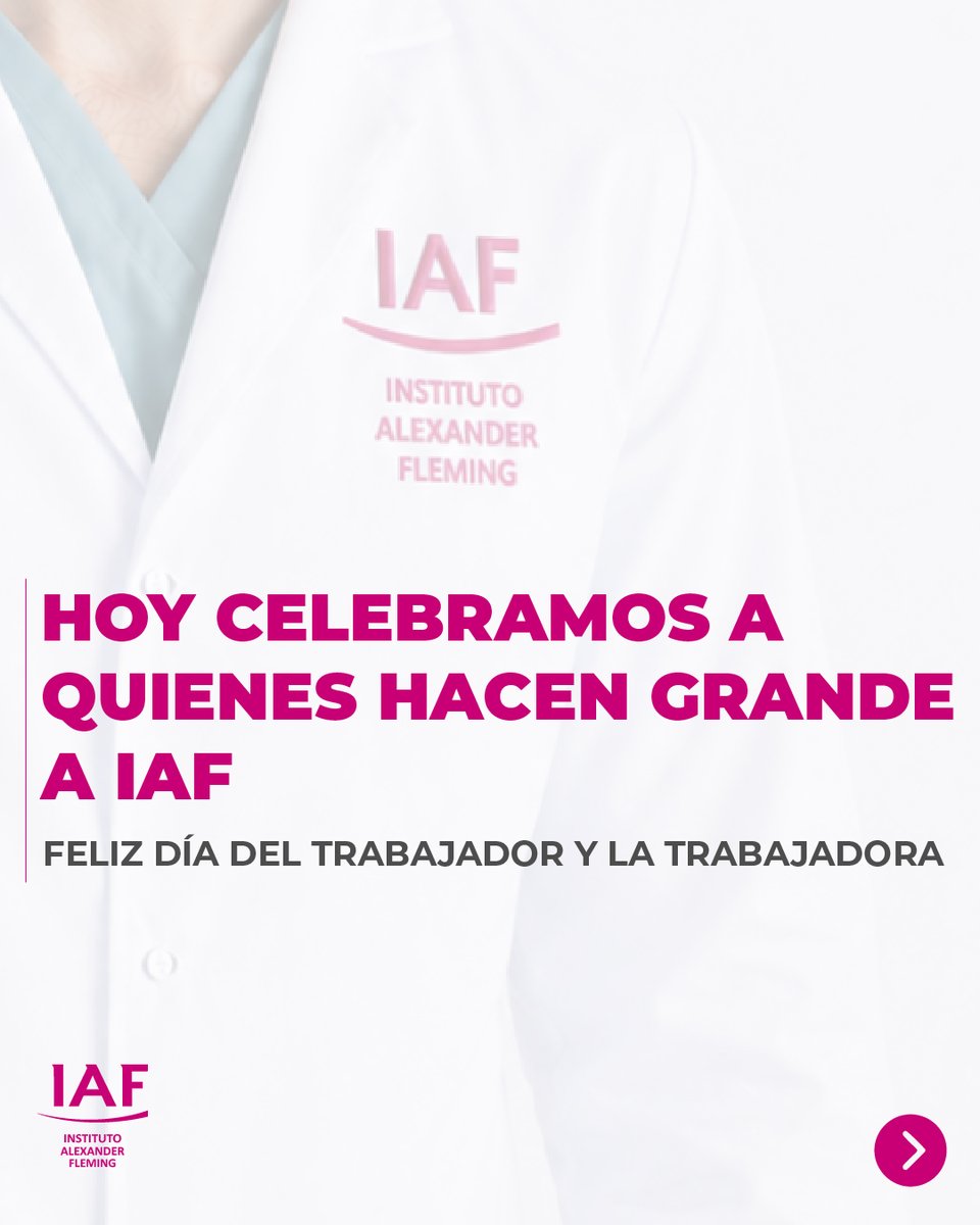 IAF_Fleming's tweet image. Hoy los ponemos en el centro 💜 

A médicos, enfermeros, investigadores, técnicos, administrativos y cada persona que hace del IAF un lugar de cuidado: gracias por su dedicación, compromiso y humanidad. 

¡Feliz Día del Trabajador y la Trabajadora! 🙌 

#1DeMayo #IAF