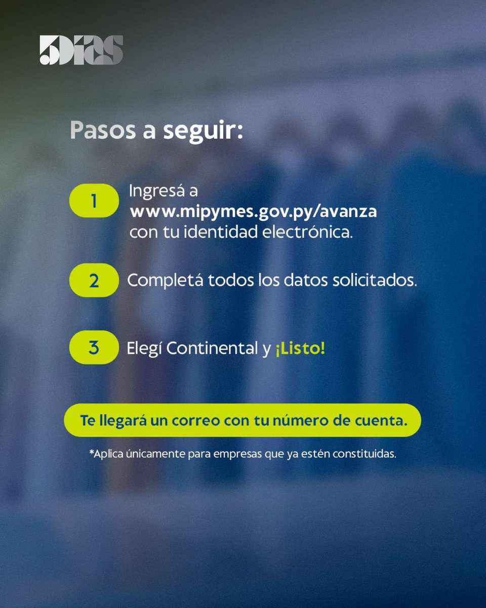 5DiasPy's tweet image. Mipymes avanzan hacia la formalización 💻

“Avanza” simplifica el acceso financiero y abre nuevas oportunidades.

🔗 Leé la nota completa:
 lnkd.in/dnfTYfif

#Economía #Mipymes #Finanzas #Paraguay #5Días