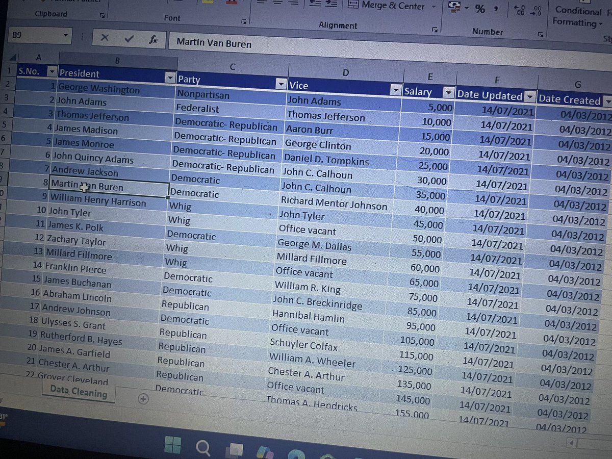 Temitop604's tweet image. Day 11/30 📊

I cleaned a messy dataset today and I’m so happy about it 

I transformed the dataset from slide 1 to slide 2 ☺️

Anyone also in the data analysis learning phase so drop what you did today…

Let’s go💃🏻💃🏻💃🏻

#learningInPublic #data