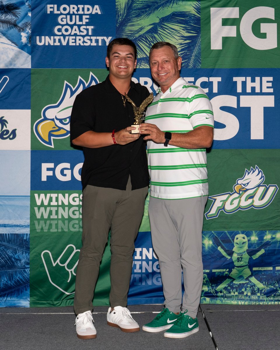 FGCUEagles's tweet photo. Through every challenge, they showed up, lifted others, and led with heart 🤍

Your Duane Swanson Most Inspirational Award winners: 
@FGCU_Baseball Javier Gorostola
@FGCU_Softball Grace Taylor 

#Nesties2026 // #WingsUp https://t.co/JAeSd8HrOB