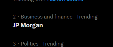 wego_higher's tweet photo. TRENDING!!!

JP morgan stock has only gone UP since getting RAPE ACCUSATIOSN???

LMAO 

SHE IS HAVING THE AFFECT THAT SYDNEY SWEENEY HAD

FOR RAPING SOMEONE https://t.co/ecL5GYYalO