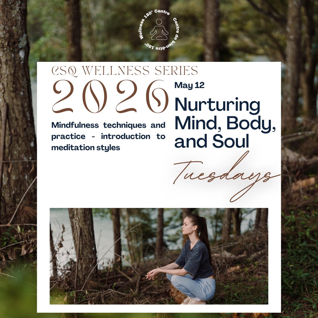 CSQOttawa's tweet photo. May 12 | 12PM - 1PM | Mindfulness Techniques | CSQ Wellness 180° Centre - 350 Albert Lobby #CSQOttawa #CSQPlus #CSQWellnessCentre #Wellness #OSANatalieFraser #mindfulness https://t.co/PfKbCn37HF