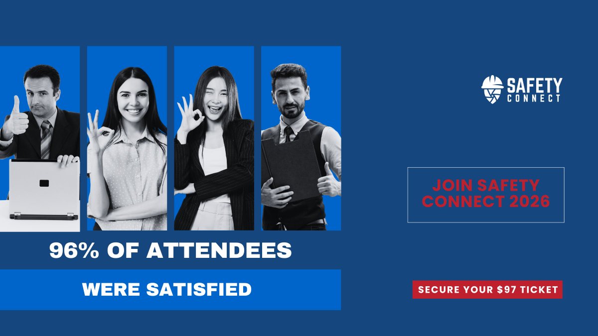 safeopedia's tweet image. 96% of our attendees rated Safety Connect 2025 content as "Satisfied" or "Very Satisfied." From AI frameworks to safety culture, our sessions deliver practical value. Ready to see what the hype is about? Secure your $97 ticket. 👇 bit.ly/4bHPtU7

#EHS #safetyconnect2026