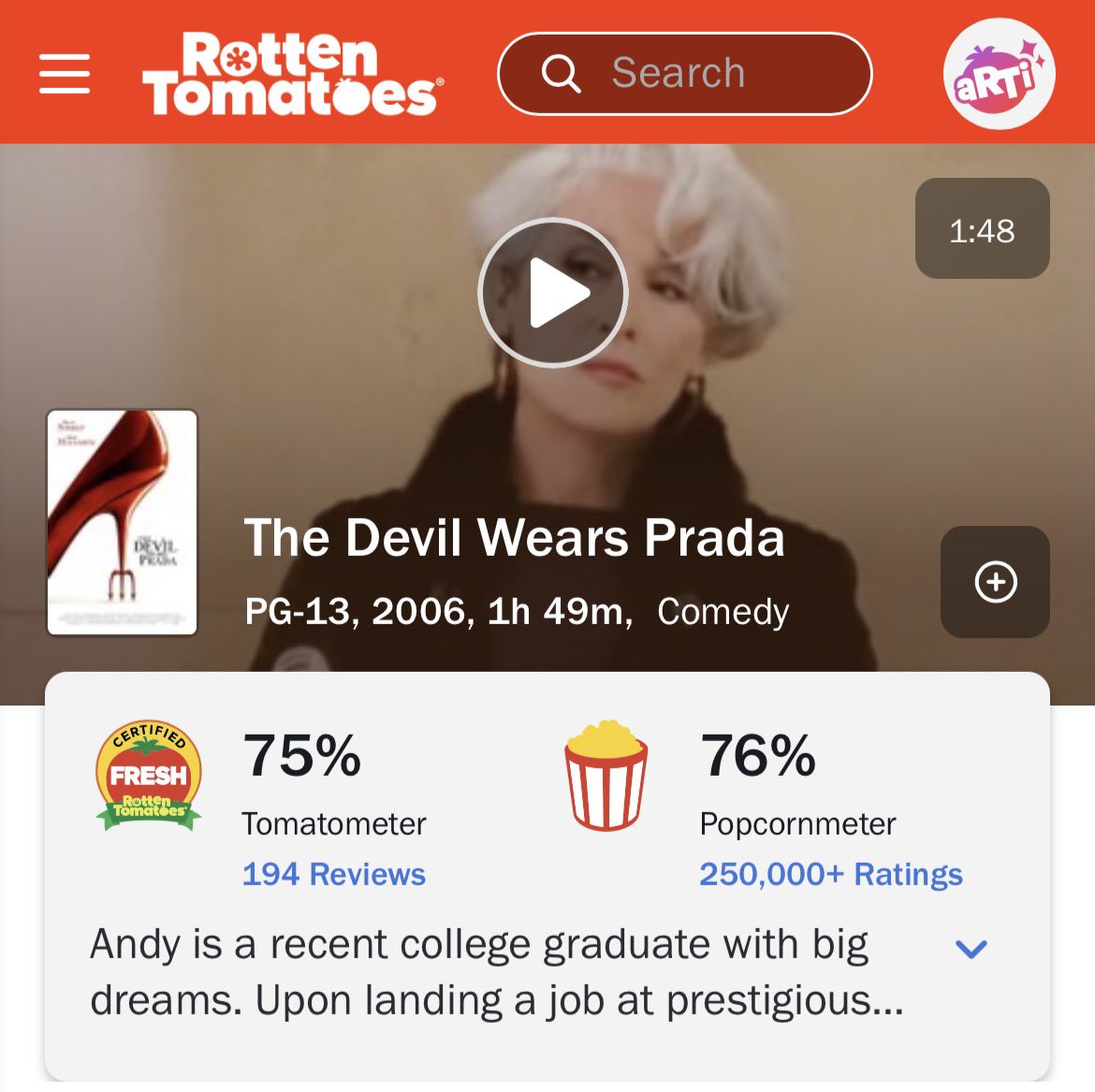 ‘THE DEVIL WEARS PRADA 2’ is now rated higher than the original film on Rotten Tomatoes.