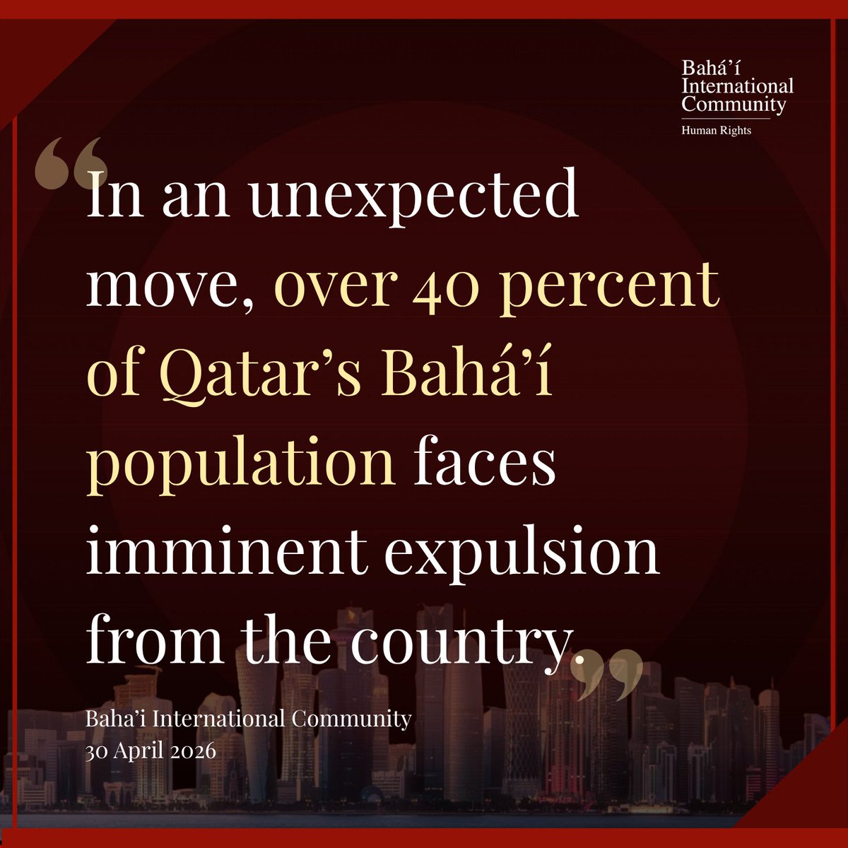 Bahá'í International Community - Human Rights tweet media
