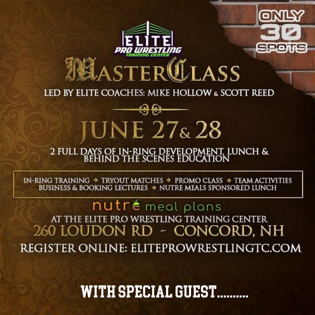 EPWTC1's tweet photo. 2-DAY MASTER CLASS

🔥 A CAREER-DEFINING WEEKEND 🔥

A 2-day experience designed to expose what’s holding you back —
and show you exactly how to fix it.

🚨 OPEN TO:
WRESTLERS (30 SPOTS MAX)
REFEREES • ANNOUNCERS • MANAGERS

https://t.co/p1iL9Up87U https://t.co/KjgCm1R42H