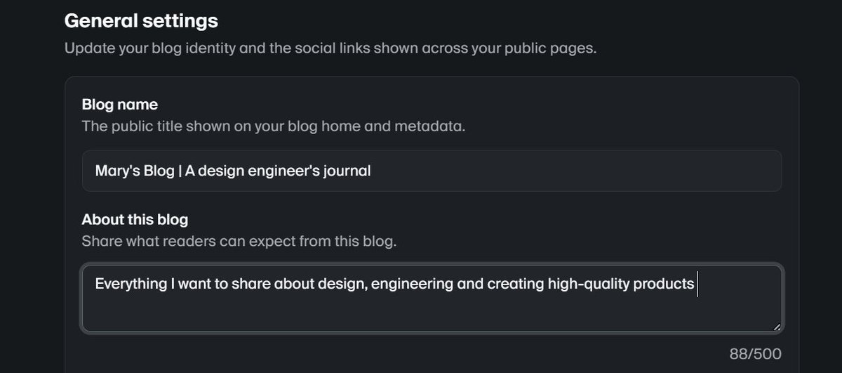 Updated my blog details, time to share the 1 billion things on my mind