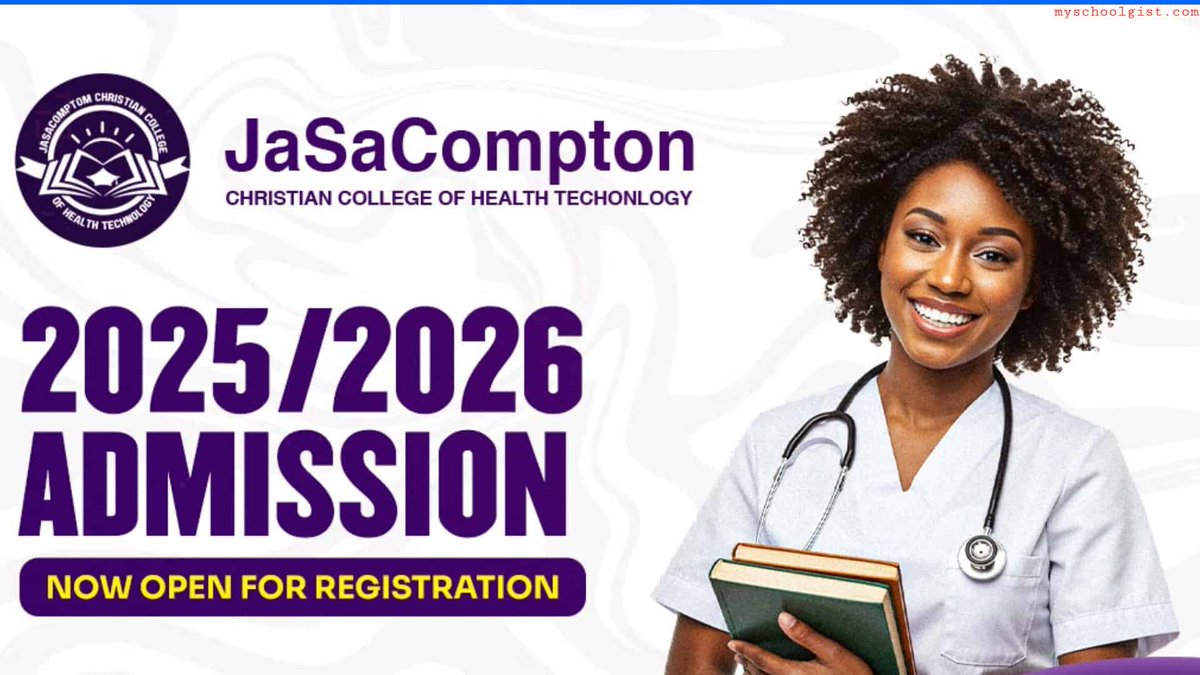 MySchoolGist's tweet image. Want a health career? JaSaCompton Health Tech admission for 2025/2026 is open. See courses, portal, office address and phone lines. 📌 #Admission #HealthTech 

Full details in the reply👇