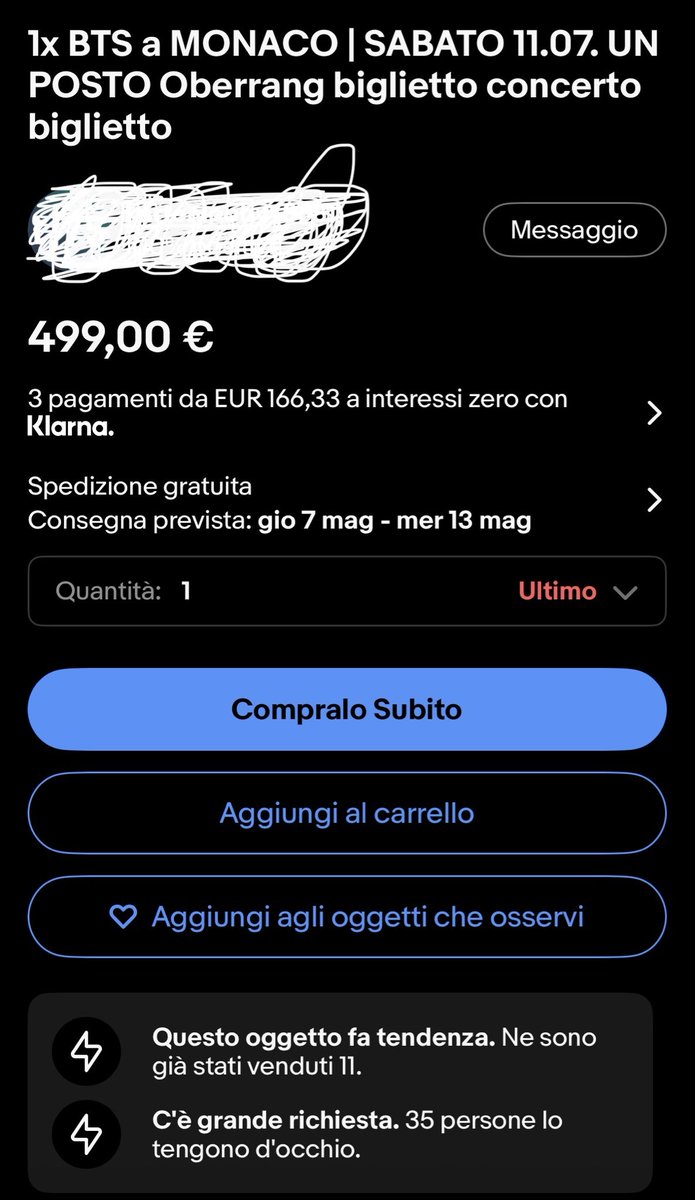 Carino che io non abbia avuto 3 biglietti per Monaco e chi invece ne abbia venduti 11…