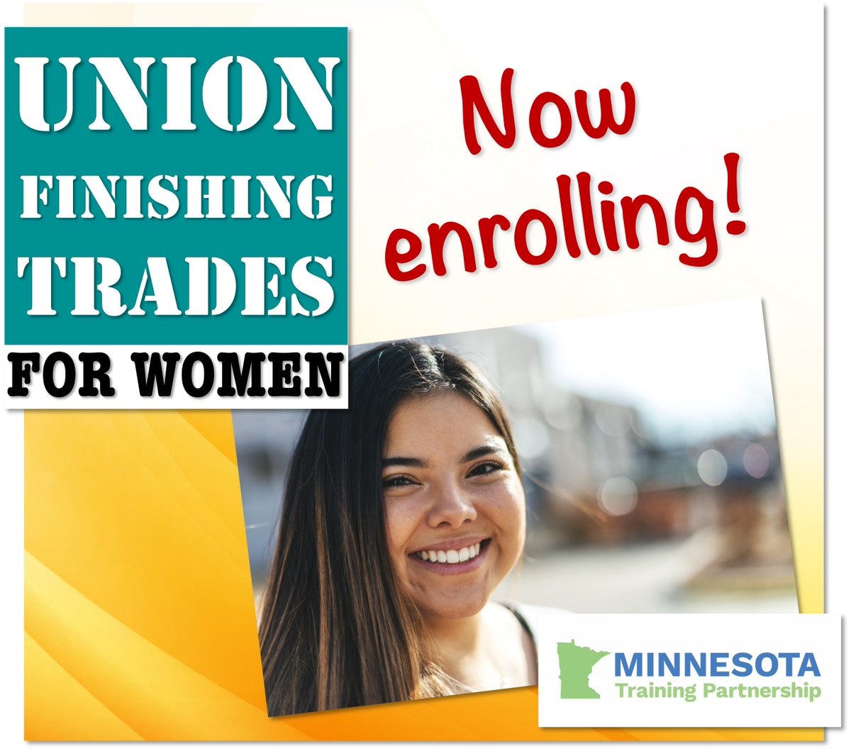 MNTrainPartner's tweet photo. Women: Build your future in the trades 💪
Union Finishing Trades for Women is enrolling now for a May 13 start—hands-on training + direct pathways to union jobs &amp; apprenticeships.
Spots are limited—get started today:
https://t.co/OrLi4qiHsz
#WomenInTradesMN #UnionJobsMN #MNJobs https://t.co/emKE9GHewO