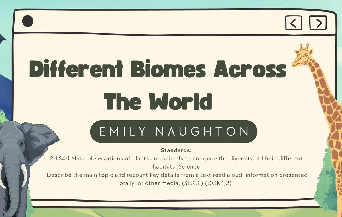 emilynaughton_'s tweet photo. This semester I have worked on creating a unit overview that is connected to a science and ELA standard! I decided to do it over different biomes across the world and the types of animals in those biomes for second graders! https://t.co/BaOodIJp3g