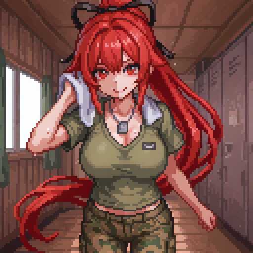顎当て　ハードメイプル　キルテッド　スカーレット染めスドラド Ready to work out? 🪖💪 #pixelart #ドット絵