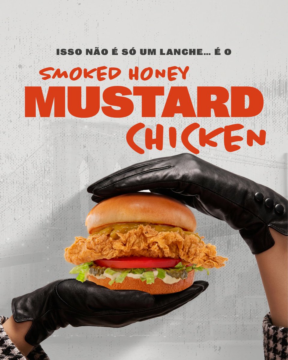 aussiechickenbr's tweet image. Smoked Honey Mustard Chicken… QUE ORIGINAL. Pode apostar que sim! O nosso sanduíche tem tiras de frango empanadas e muitooo sabor. 

Apenas as estilosas já estão clicando no delivery, AGORA ✨

#Delivery #Chicken