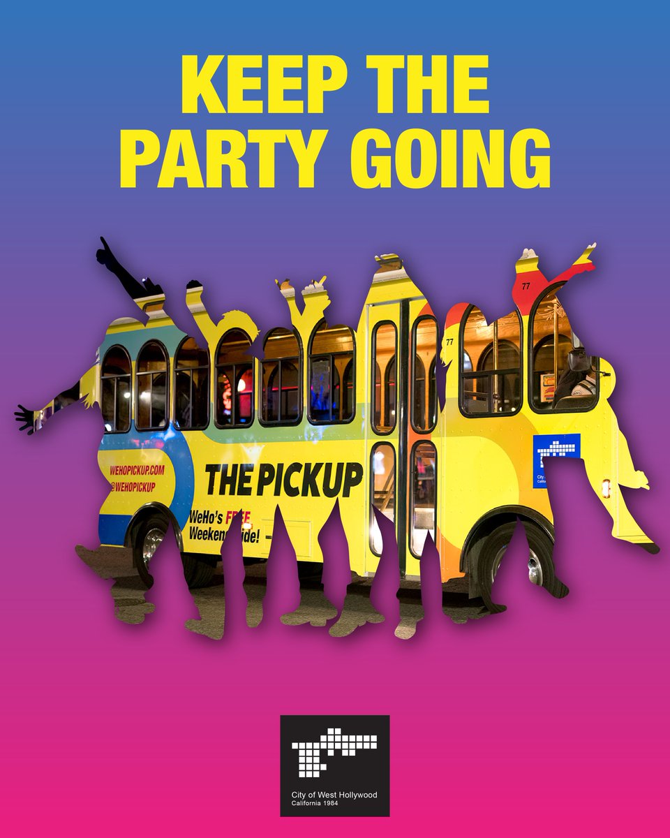 WeHoPickUp's tweet photo. Is it club hopping or parking hopping?
Make every stop count tonight—the #WeHoPickUp keeps the party moving so you can hit all your favorite spots in the Rainbow District without missing a beat.
Less waiting, more dancing. 💃🕺
@WeHoCity https://t.co/Th9mKllx7r