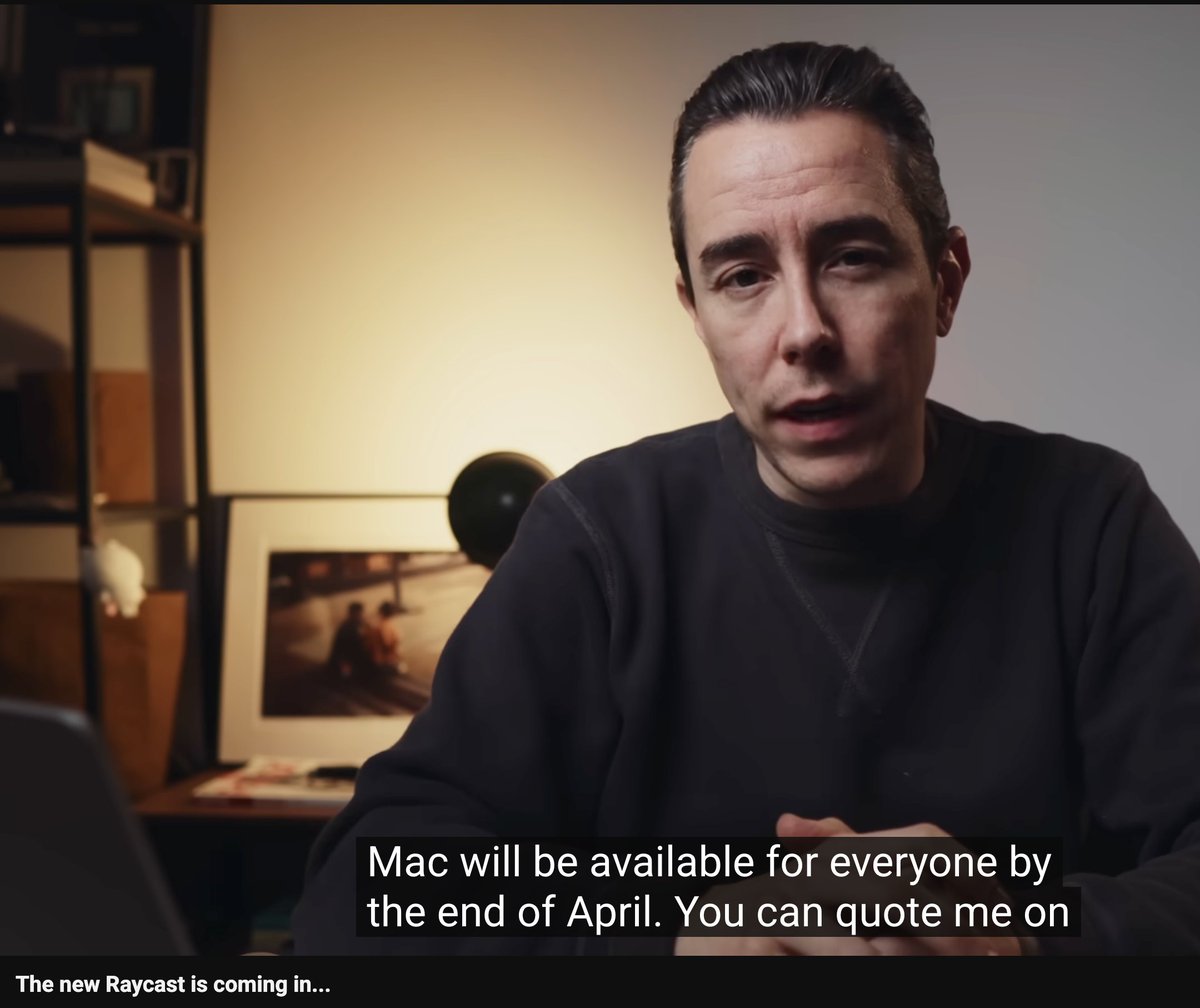 CaMaToBe's tweet photo. @raycast "The new Raycast for Mac will be available for everyone by the end of April. You can quote me on that."
https://t.co/UWYwBkBK9v https://t.co/i1vaxcIGGG