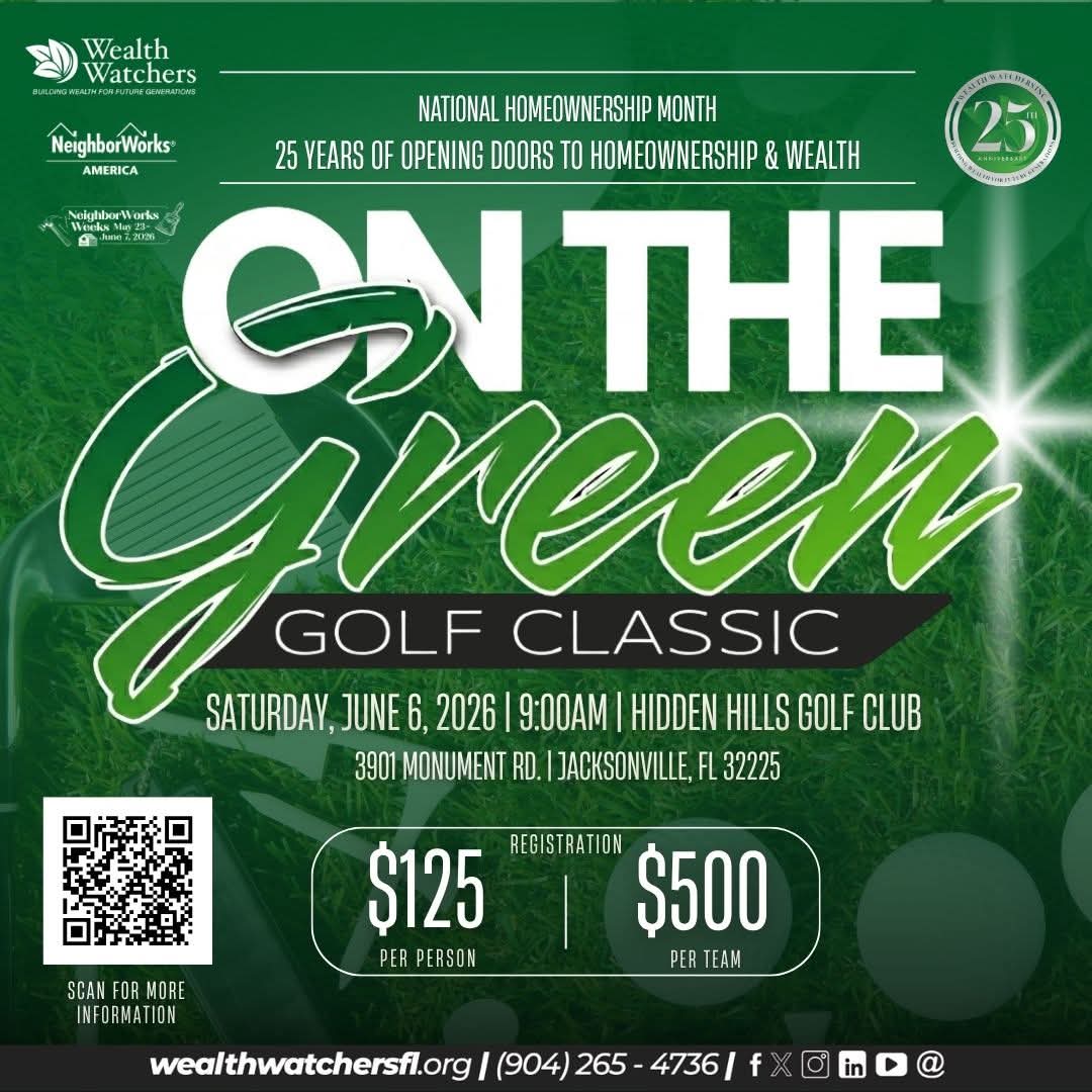 WealthWatchers's tweet image. Get On the Green! Register for our golf classic. June 6 at Hidden Hills Golf Club. Make a birdie. There will be prizes for our top winners. Scan the QR code or go to wealthwatchersfl.org to sign up! #WealthWatchers #BuildingWealthForFutureGenerations #25Years