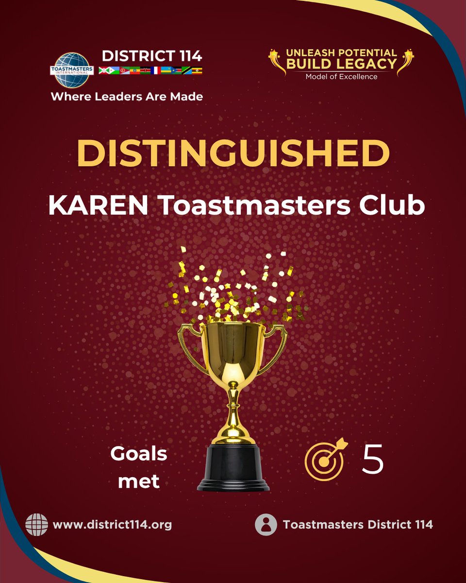 Toastmasters East Africa (District 114) tweet media