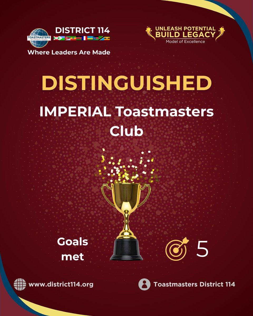 Toastmasters East Africa (District 114) tweet media