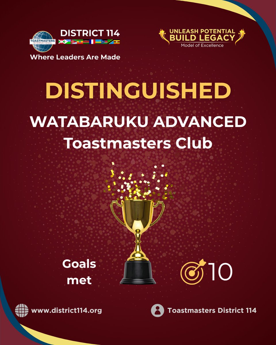 Toastmasters East Africa (District 114) tweet media